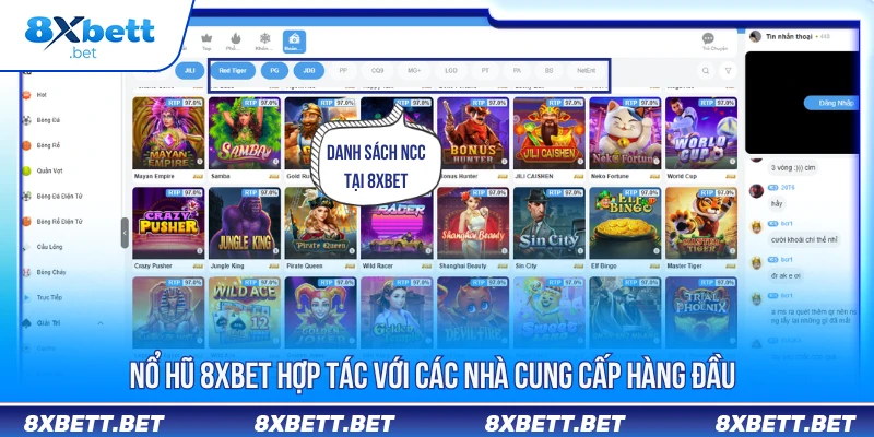 NỔ HŨ 8XBET 2 Nổ hũ 8xbet hợp tác với các nhà cung cấp hàng đầu