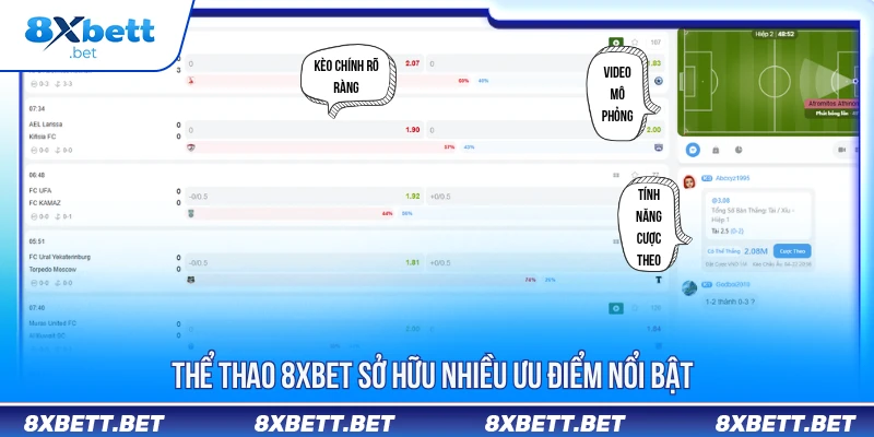 THỂ THAO 8XBET 1 Thể thao 8XBET sở hữu nhiều ưu điểm nổi bật