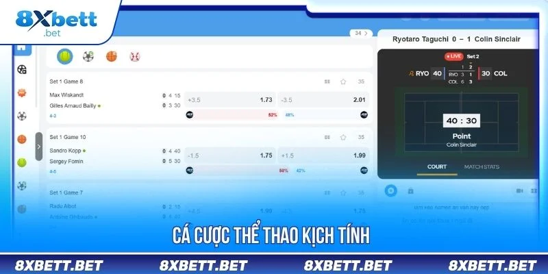 8XBET 10 Người chơi có thể theo dõi nhiều bộ môn phổ biến tại cá cược thể thao